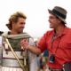 Alexander (Colin Farrell) works on a scene with director Oliver Stone.