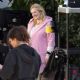 Elisabeth Moss – Pictured on set with director Max Minghella in Los Angeles