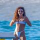 Sarah Hyland – In sizzling high-rise bikini on a boat in Cabo San Lucas