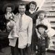 Heyday: The couple with their three children in 1952