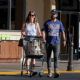 Shia LaBeouf and Mia Goth are seen leaving the market August 30, 2014