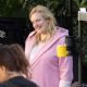 Elisabeth Moss – Pictured on set with director Max Minghella in Los Angeles