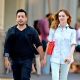 Supermodel Coco Rocha and her husband James Conran go for a stroll hand-in-hand in New York City