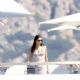 Irina Shayk – On a yacht with Leonardo DiCaprio and Edward Enninful in Sardagna