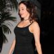 Rose McGowan rocks a little black dress as she arrives at Chateau Marmont in West Hollywood