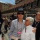 L'Wren Scott and Mick Jagger on the grid ahead of the Monaco F1 race, May 16, 2010 in Monte Carlo, Monaco