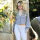 Kate Hudson – Steps out in a cropped sweater and leggings in Los Angeles