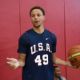 Stephen Curry #49 of the 2015 USA Basketball Men's National Team attends a practice session at the Mendenhall Center on August 11, 2015 in Las Vegas, Nevada