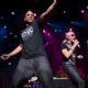 Darryl D.M.C. Matthews McDaniels and Singer Dee Snider perform at the 