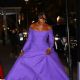 Naomi Campbell – In a purple gown arriving at the 2022 Prince’s Trust Gala