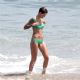 Ruby Rose in Green Bikini on Malibu Beach