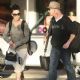Corey Taylor and Stephanie Luby arrive at Perth Airport in Australia.