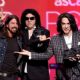 Musician Dave Grohl presents musicians Gene Simmons and Paul Stanley of KISS the ASCAP Founders Award at the 32nd Annual ASCAP Pop Music Awards at the Loews Hollywood Hotel on April 29, 2015 in Los Angeles, California.