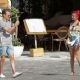 Dianne Buswell in Green Swimsuit on vacation in Mykonos