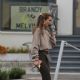 Alessandra Ambrosio – In cropped hoodie as she gets her coffee in Brentwood