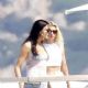 Irina Shayk – On a yacht with Leonardo DiCaprio and Edward Enninful in Sardagna