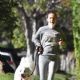 Natalie Portman – Brings her dog out for a run in Los Feliz