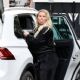 Kerry Katona- In a black Velour tracksuit with her partner Ryan Mohoney in Manchester