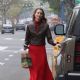 Whitney Port – Looking chic in a red dress and leather jacket