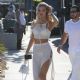 Joy Corrigan – Arrives at Revolve’s Annual July 4th white dress party in Malibu