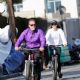 Christina Schwarzenegger – With Arnold Schwarzenegger On a bike ride in Los Angeles