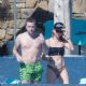 Behati Prinsloo in Animal Bikini on the pool in Cabo