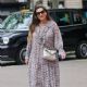 Kelly Brook – In a patterned summer dress at Heart radio in London