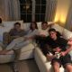 Victoria Beckham with her sons at home