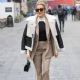 Ashley Roberts – In a beige trouser suit at Heart radio in London