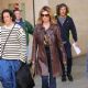 Shania Twain – Wearing a brown leather coat and flares at the BBC studios in London