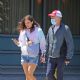 Katharine McPhee in Jeans Shorts – Out with David Foster in Los Angeles