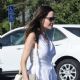 Angelina Jolie – In a white summer dress shops in Los Feliz