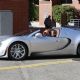 Arnold Schwarzenegger Leaving His Office In His Bugatti