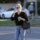 Molly Sims – In denim steps out in Santa Monica