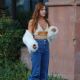 Suki Waterhouse – With Riley Keough at set of ‘Daisy Jones and The Six’ at the Glendale City Jail