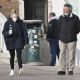 Dakota Fanning – Wearing her pink protective face mask out in Venice
