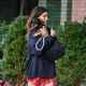 Rainey Qualley – Takes her dog for a walk in New York