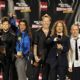 Metallica pose in the press room during the 24th Annual Rock and Roll Hall of Fame Induction Ceremony at Public Hall on April 4, 2009 in Cleveland, Ohio