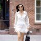 Famke Janssen – In summer dress out in the West Village in New York