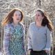 Kristen Stewart and Julianne Moore on the set of 