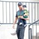 Josh Duhamel and son Axl are seen after breakfast January 10,2015