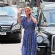 Davinia Taylor in Long Dress – Out in London