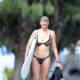 Kelly Rohrbach in Leopard Bikini Surfing in Hawaii