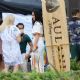 Katy Perry – In a white skirt and crop top filming ‘American Idol’ in Maui