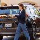 Riley Keough – In wide-leg jeans while running errands in Calabasas