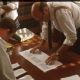 Matt Parish (Chambers) and Jim Martinez (Linn) breaking the code in THINKFilms', The Zodiac