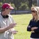 Director JOHN LEE HANCOCK and SANDRA BULLOCK discuss a scene on the set of Alcon Entertainment's drama 'The Blind Side,' a Warner Bros. Pictures release. Photo by Ralph Nelson