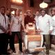 Sean Patrick Thomas, Michael Ealy, Eve, Ice Cube, Troy Garity, Cedric The Entertainer and Leonard Earl Howze in MGM's Barbershop - 2002
