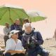 Tom Sizemore, director Antony Hoffman and Val Kilmer on the set of Warner Brothers' epic adventure Red Planet - 2000