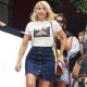 Holly Willoughby in Jeans Skirt – Out in Sydney